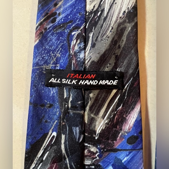 Italian All Silk Handmade Mens TIe 55" Colorful Tie - Picture 8 of 13